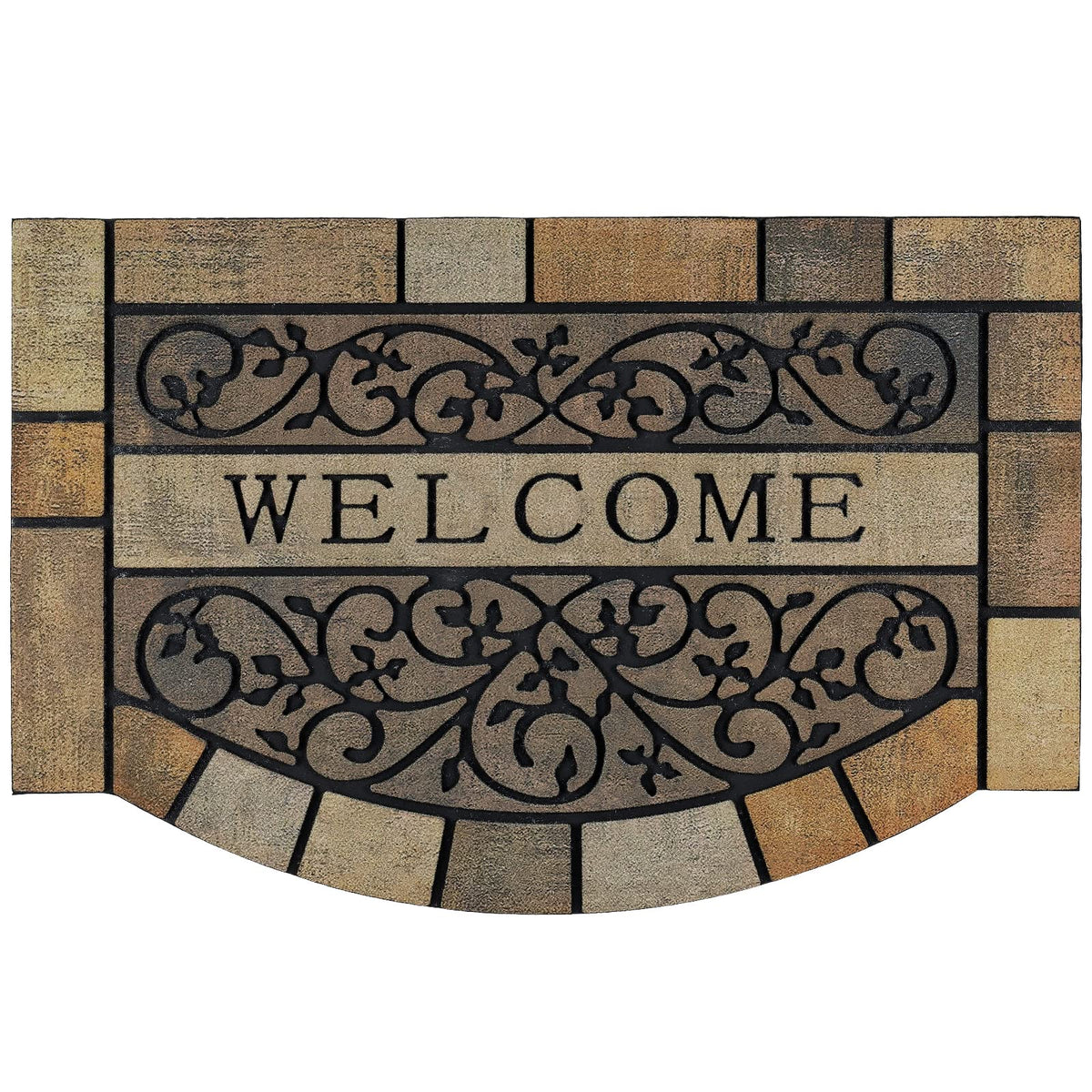 CHICHIC entrance door mat 24x36 with non-slip rubber backing for outdoor use.