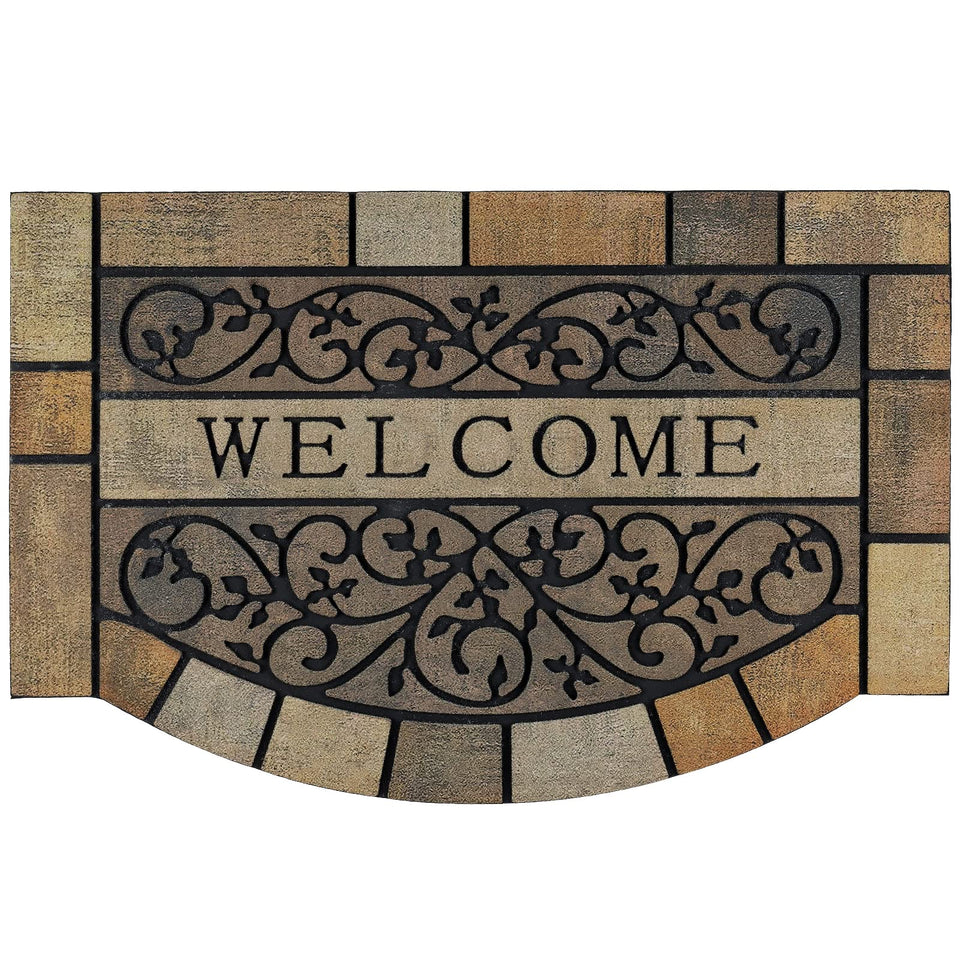CHICHIC entrance door mat 24x36 with non-slip rubber backing for outdoor use.