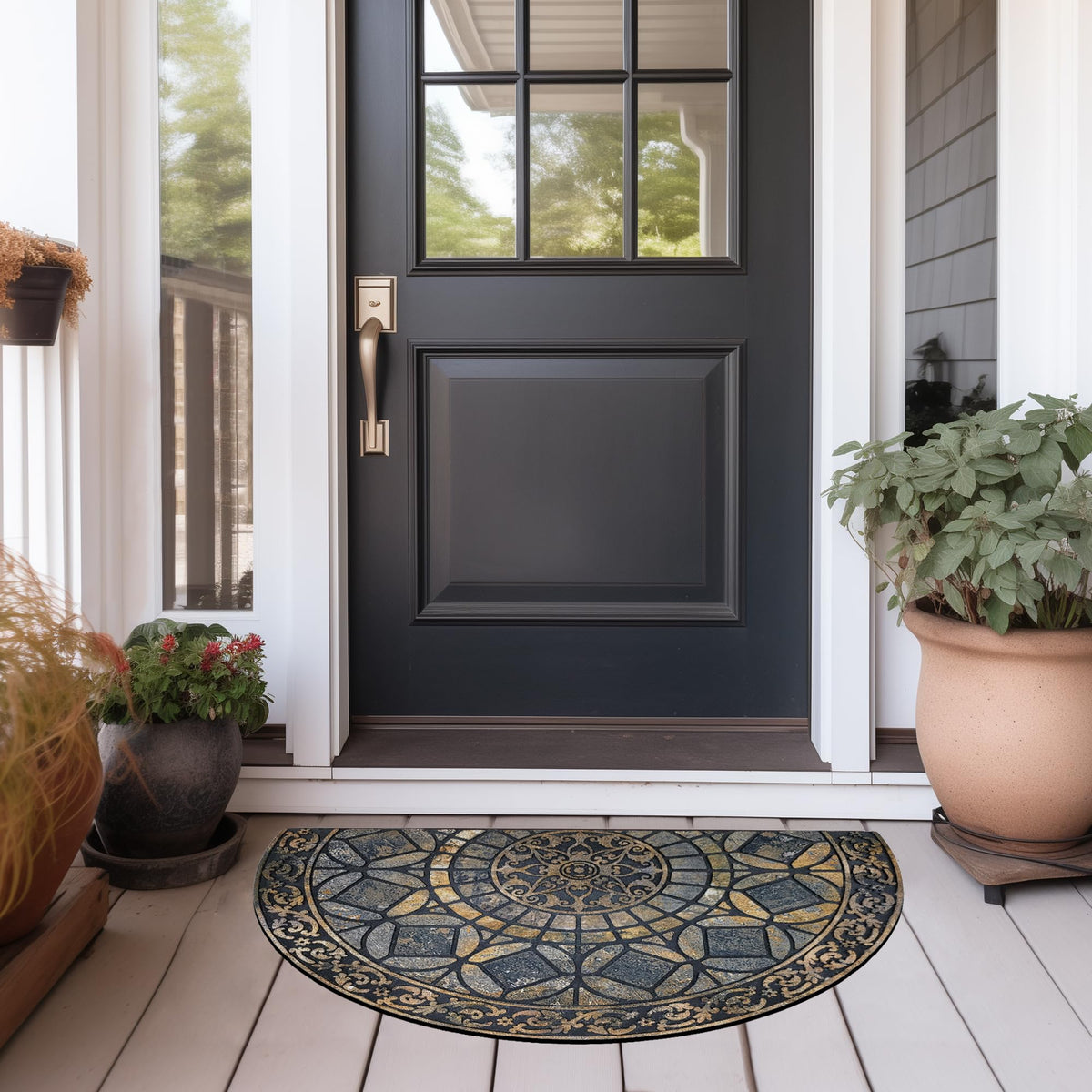 CHICHIC versatile entryway rug suits mudrooms, patios, and high-traffic foyers.