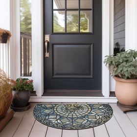 CHICHIC front door mat blue design for busy homes