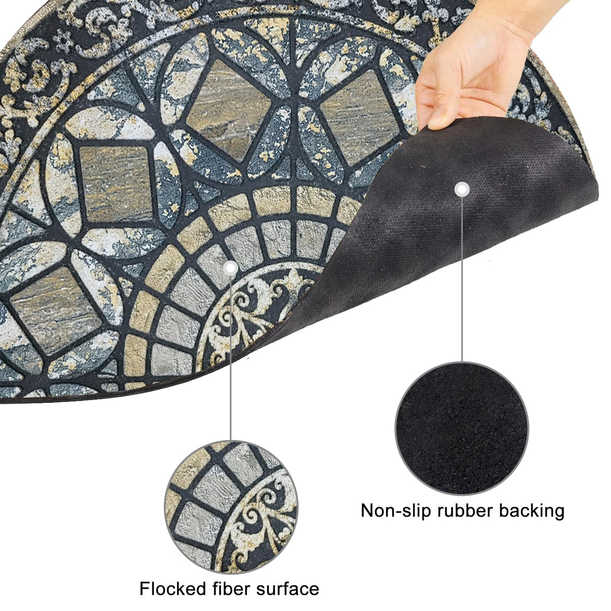 CHICHIC grooved dirt-trapping pattern helps mud stay outside