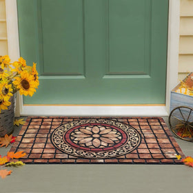 CHICHIC heavy duty rubber back doormat resists wear in high traffic