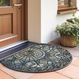 CHICHIC heavy-duty rubber-backed mat for outdoor entry