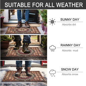 CHICHIC non slip rubber backing reduces slipping on outdoor floors