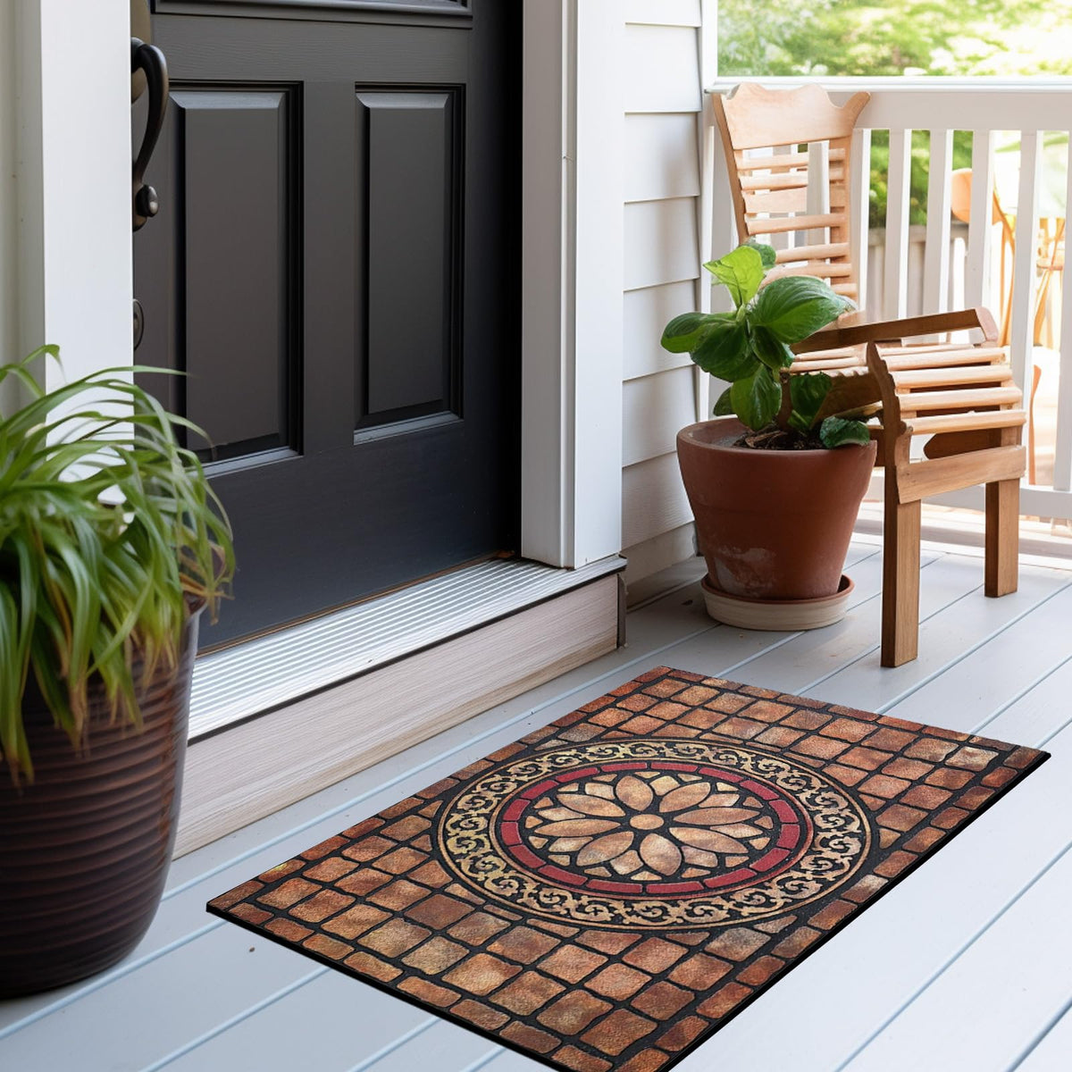 CHICHIC outdoor front door mat ideal for entryways and garages