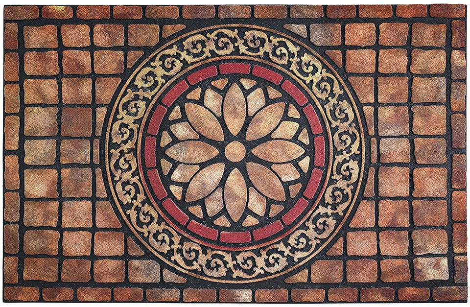 CHICHIC rectangle entrance doormat at front door with durable rubber back for high-traffic use