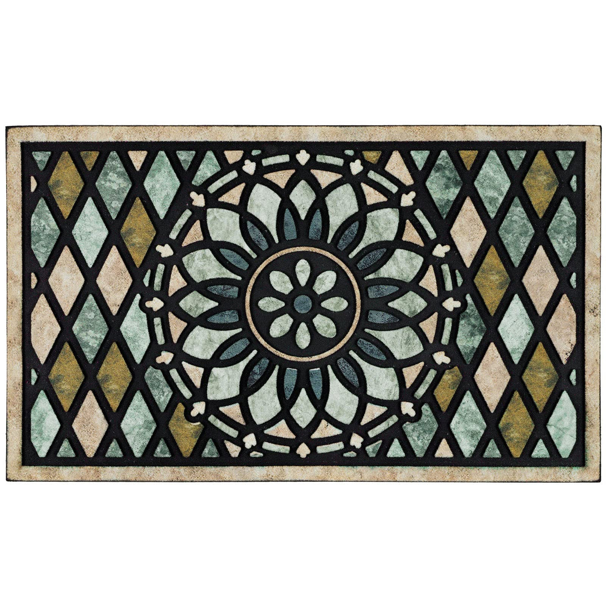 CHICHIC Welcome Door Mat 17x30 front view, sturdy, inviting entrance for high-traffic entryways