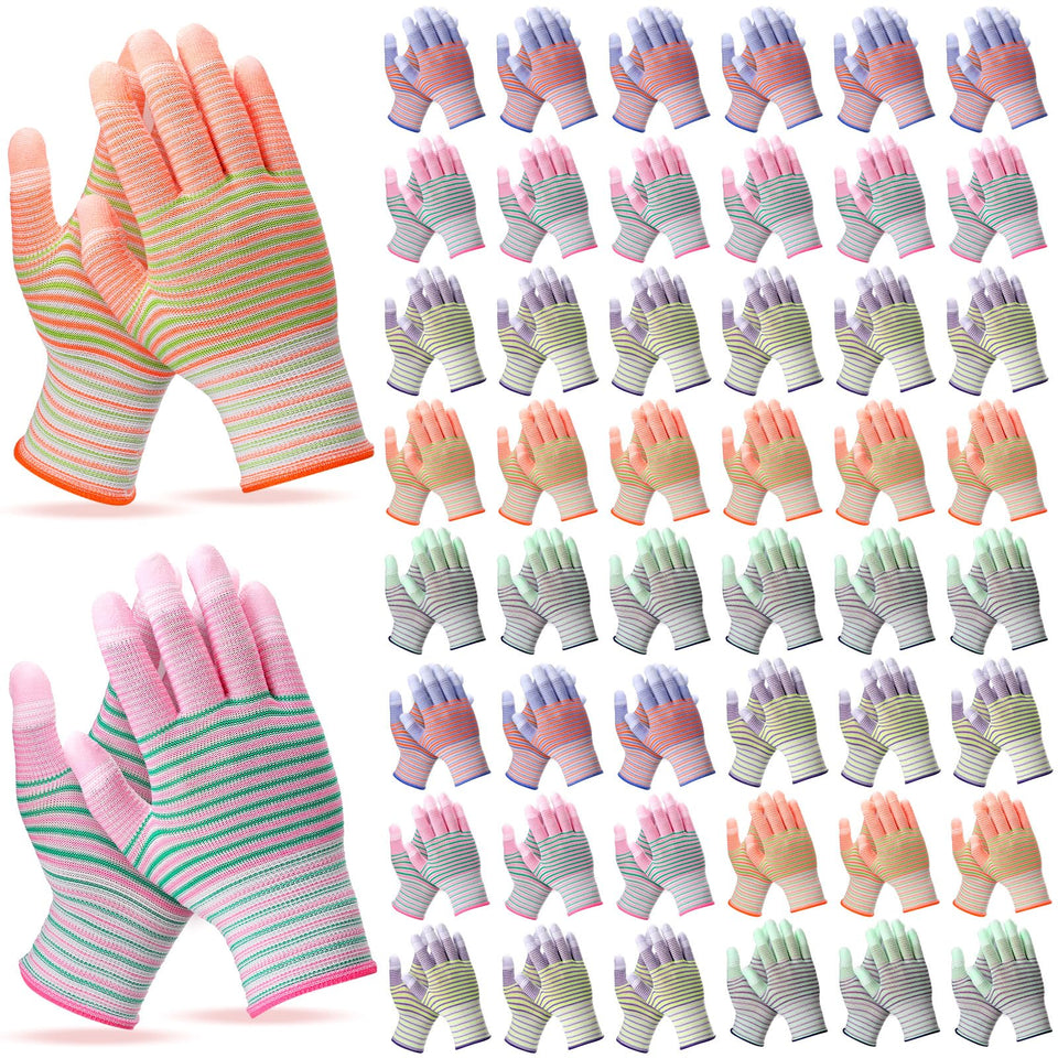 Chicingyou 50-pair gardening gloves bulk pack in vibrant colors for versatile planting and weeding tasks.