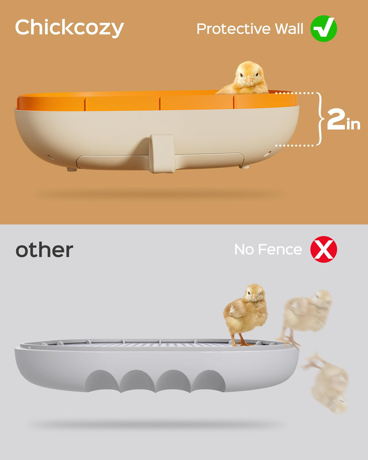 Chickcozy egg turner rotates eggs hourly for even heat distribution.