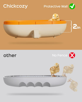 Chickcozy egg turner rotates eggs hourly for even heat distribution.