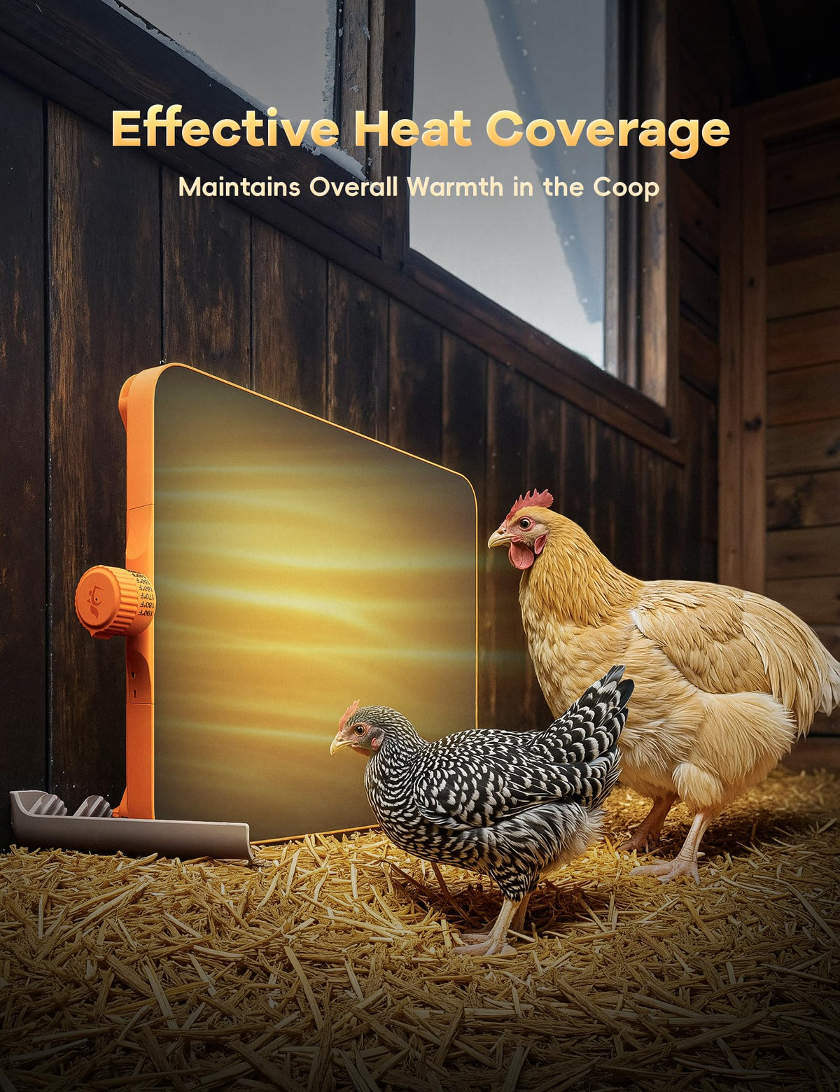 Chickcozy timer compatibility graphic illustrating energy saving