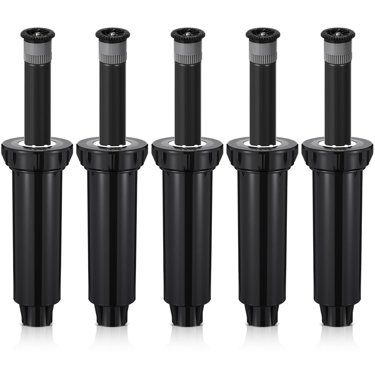 Chicmount 5-pack pop-up sprinkler heads 4-inch, easy lawn irrigation for reliable coverage.