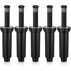 Chicmount 5-pack pop-up sprinkler heads 4-inch, easy lawn irrigation for reliable coverage.