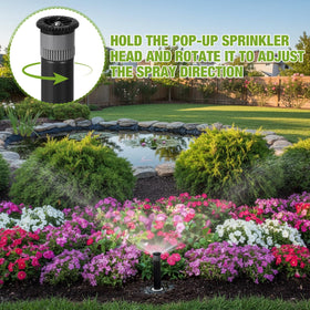 Chicmount 9-20 ft spray radius covers lawns evenly and efficiently.