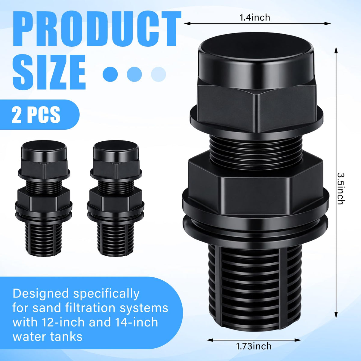 Chicmount plastic drain plug cap with retaining nut for easy assembly