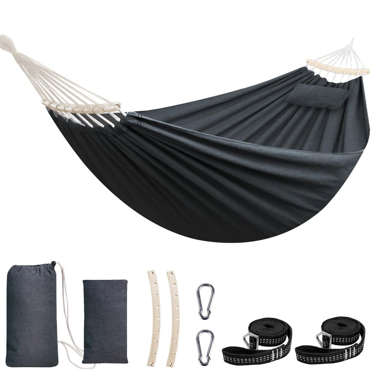 Chihee cotton hammock with 8-9ft span for comfortable outdoor lounging