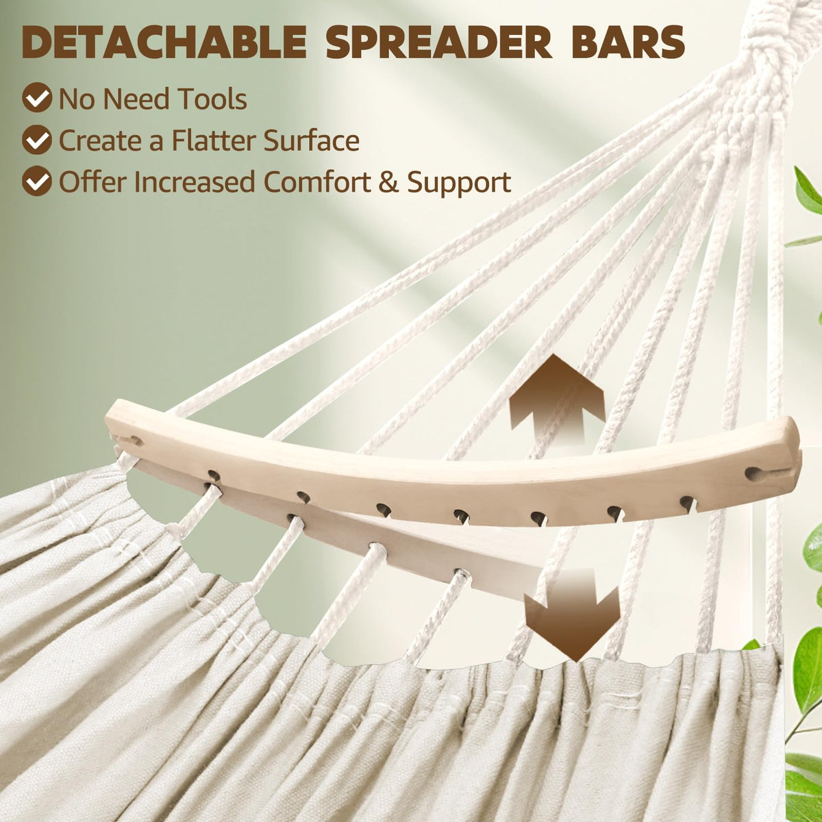 Chihee 8-9ft hammock shown with stable spreader bars