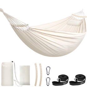 Chihee cotton hammock in backyard for relaxed outdoor lounging