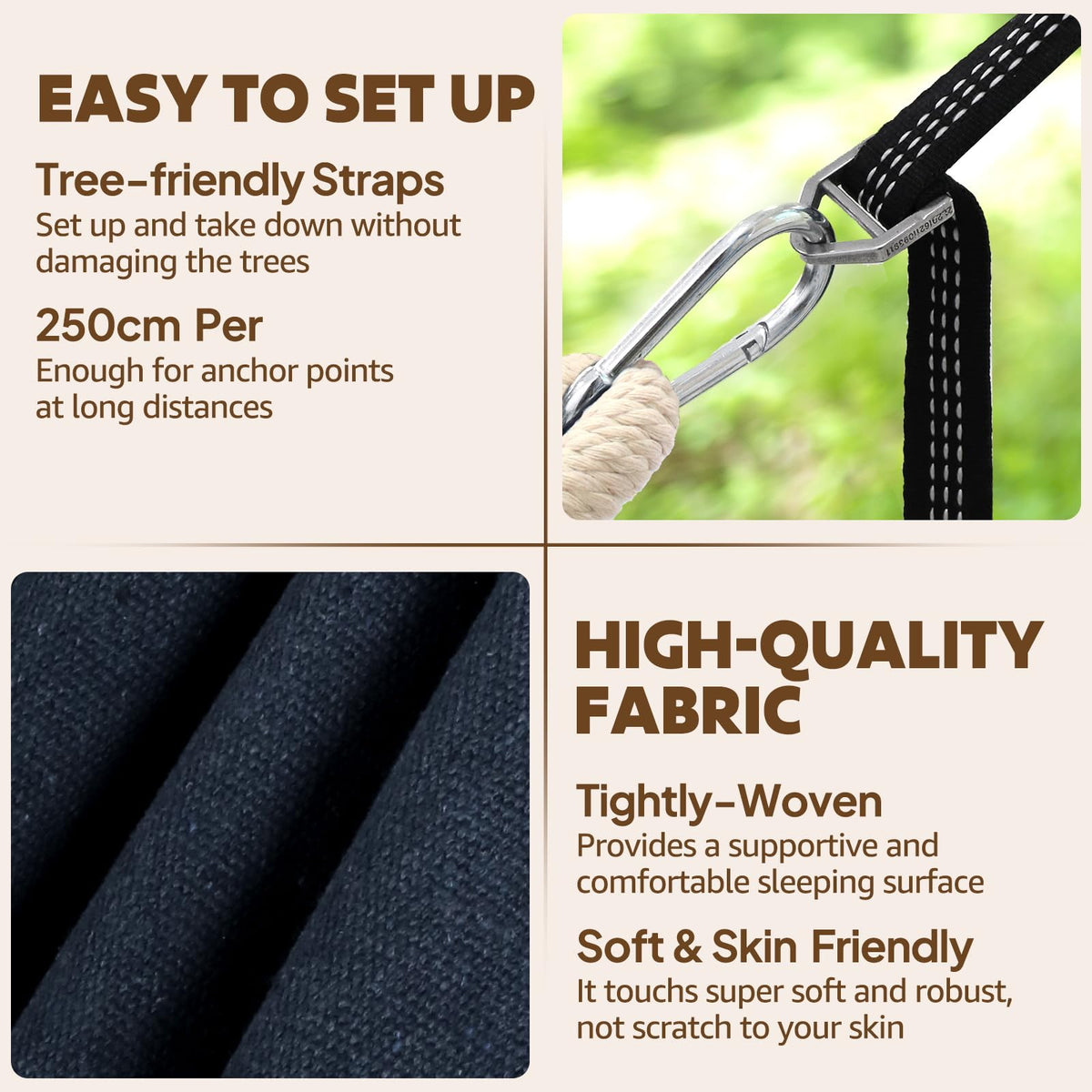 Chihee durable cotton material ensures long-lasting outdoor comfort.