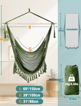 Chihee hammock chair breathable mesh design keeps you cool.