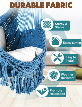 Chihee hammock chair with collapsible spreader bar for easy storage and portability