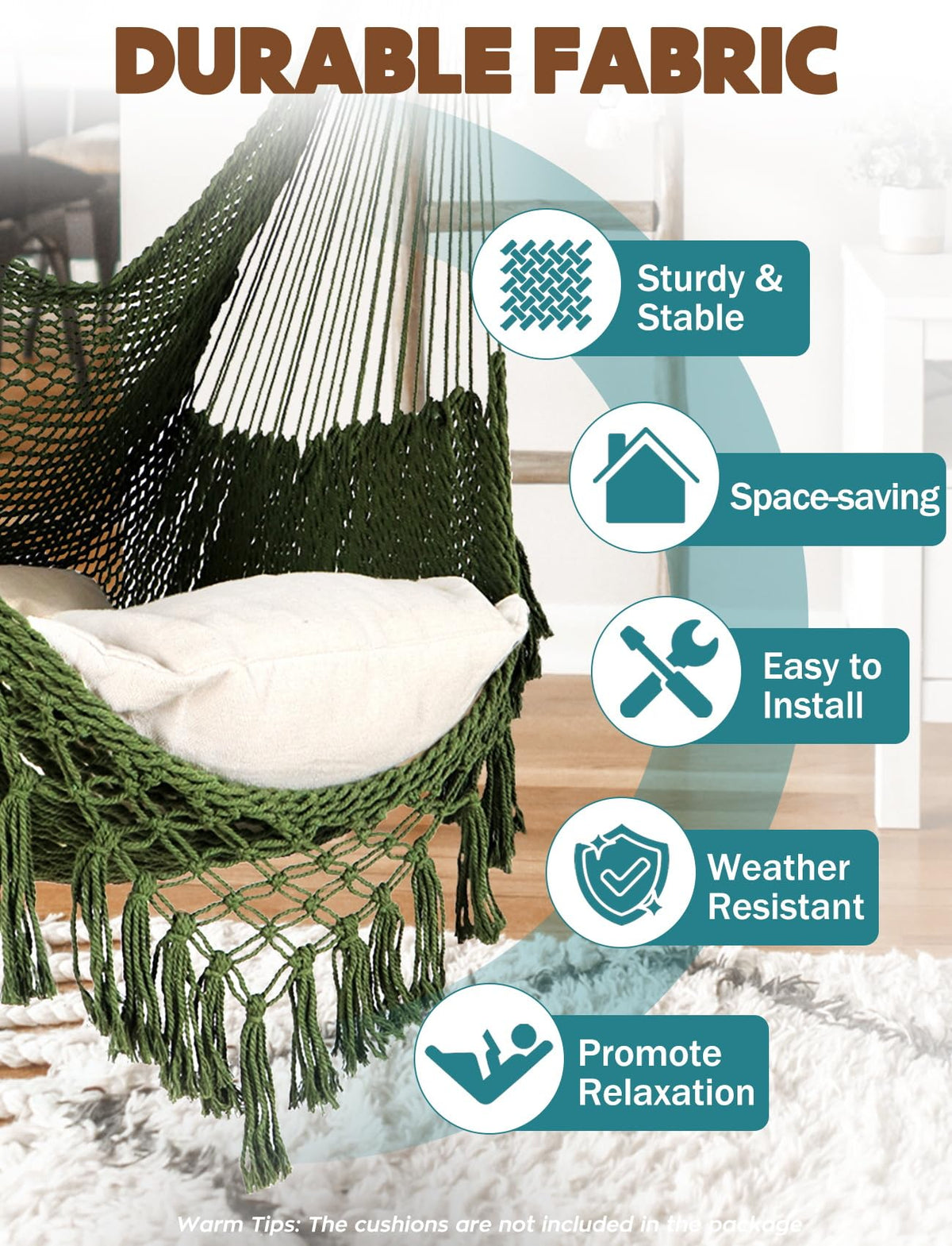 Chihee hammock chair collapsible spreader bar enables easy storage.