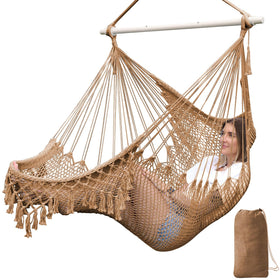 Chihee hammock chair with cotton rope weave for relaxed indoor and outdoor lounging