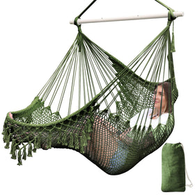 Chihee hammock chair cotton rope weave delivers breathable indoor comfort.