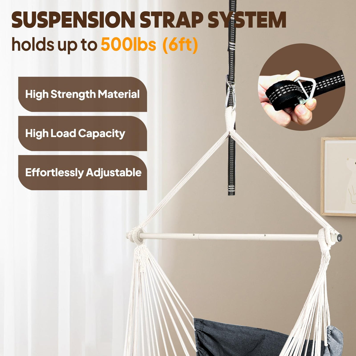Chihee hammock chair suitable for indoor and outdoor use with style.