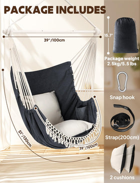 Chihee hammock chair suitable for indoor and outdoor spaces for versatile lounging
