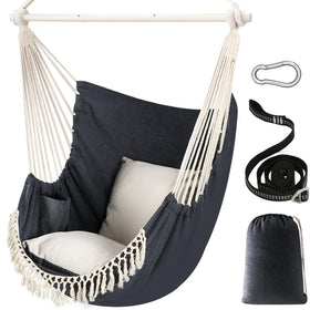 Chihee hammock chair setup in living room offers relaxing seating and boho style