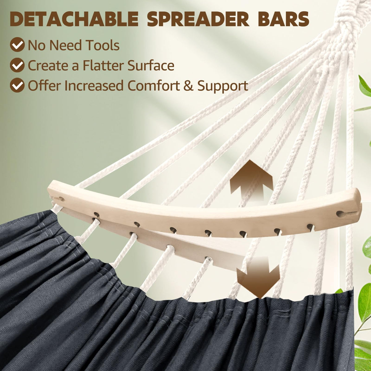 Detachable spreader bar enhances stability for easy entry and exit