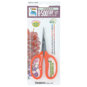 Chikamasa B-500SRF curved blade for precise pruning and harvest efficiency.