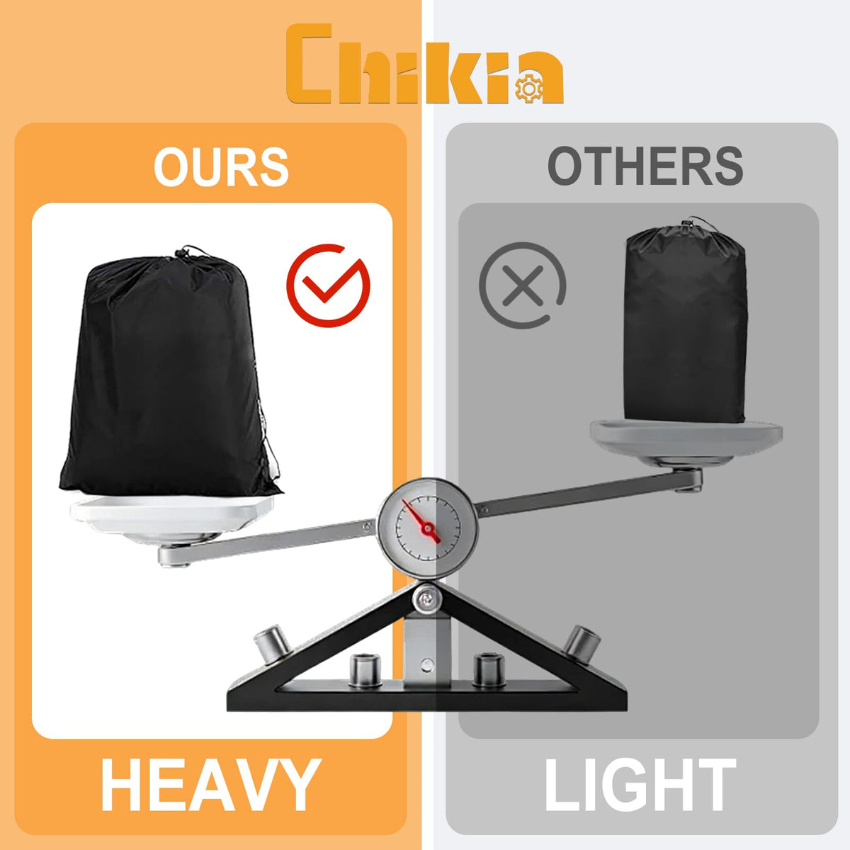 Chikia cover fits brands like Toro and John Deere.