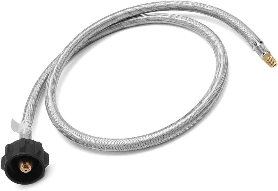 CHILIPILI 3ft rv propane pigtail-npt for secure outdoor regulator connection.