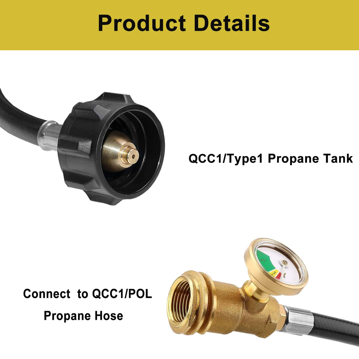 CHILIPILI Acme to male QCC POL fittings simplify tank connections.