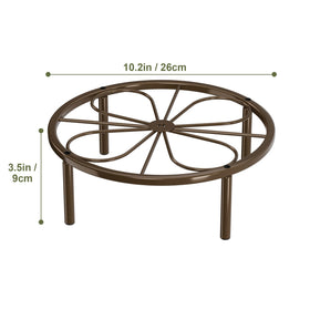 Chinpakden Brown Plant Stand outdoor courtyard usage keeps plants off wet floors
