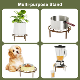 Chinpakden Brown Plant Stand weight capacity detail confirms versatility with multiple plants