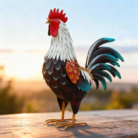 chisheen metal rooster kitchen decor blends rustic charm and durability.