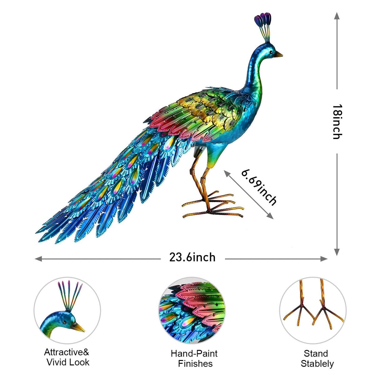 Chisheen flowing-tail-feathers artwork creates a jewel-like glow.