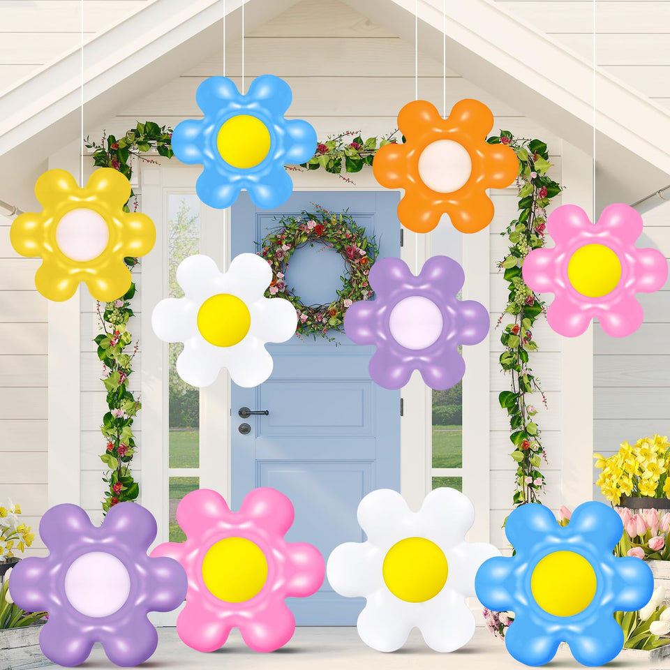 Chitidr spring daisy inflatable ball style 1 decorates trees with vibrant color and charm.
