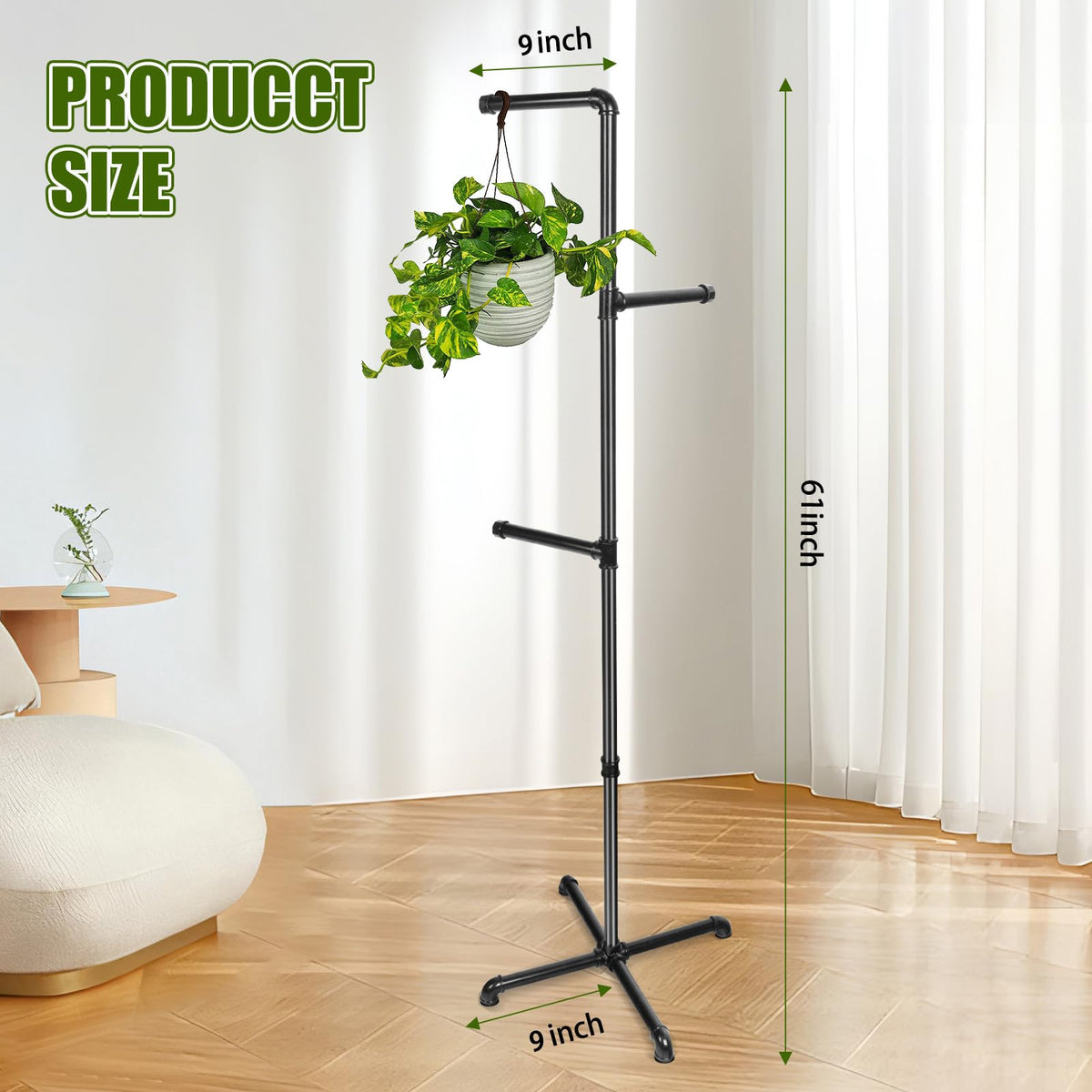 Chloraeon plant stand adjustable height for flexible watering and viewing