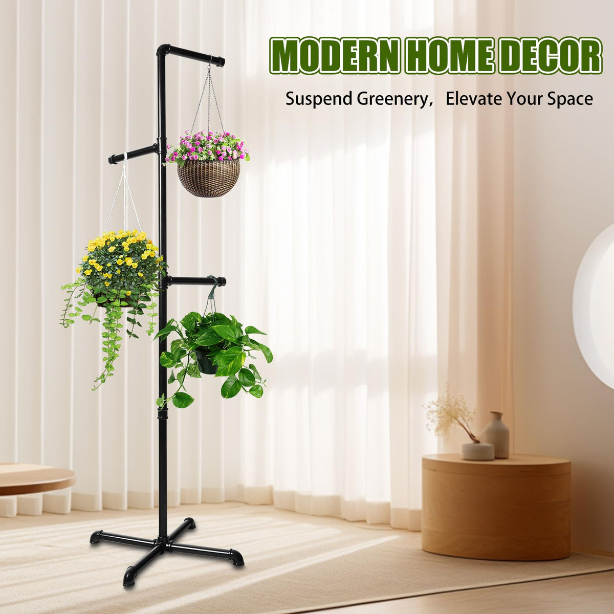 Chloraeon plant stand supports up to twenty pounds for decor
