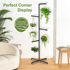 Chloraeon tall plant stand enhances indoor corners with greenery.