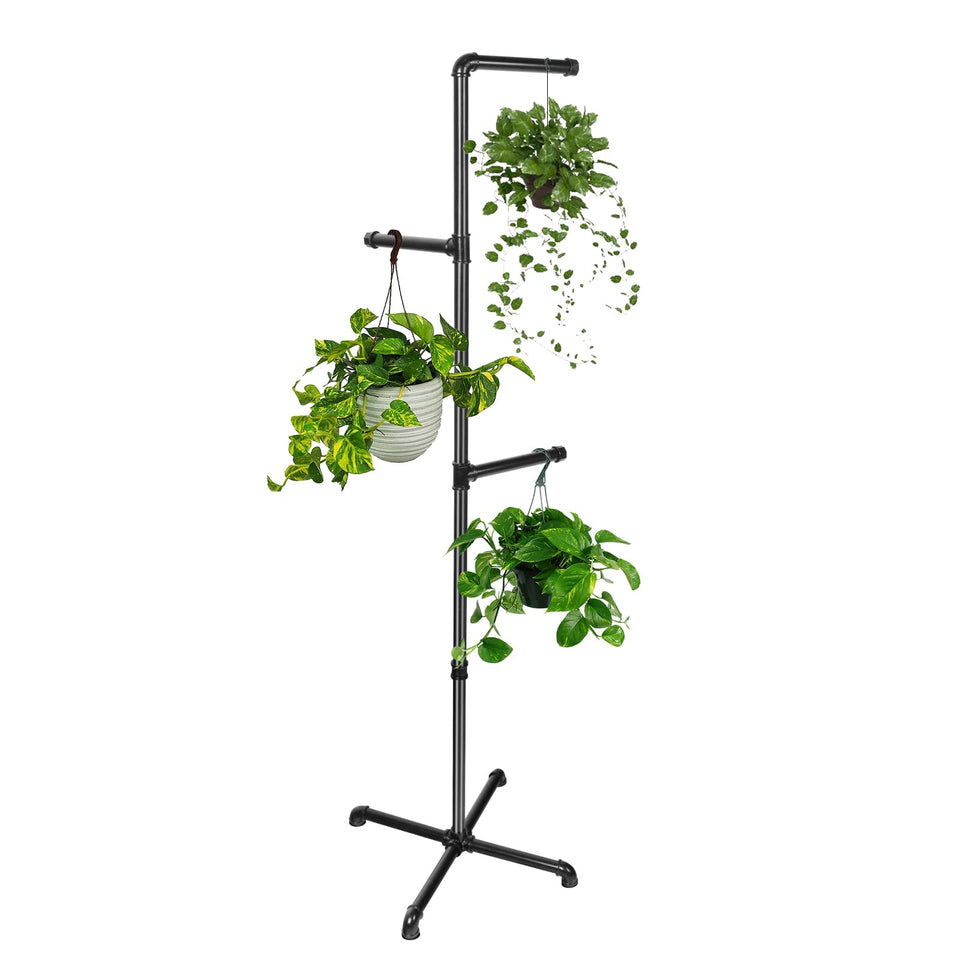Chloraeon hanging plant stand three pots in a corner for space saving