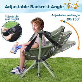 Chloraeon Kids Hammock Chair adjustable height for easy entry and exit.
