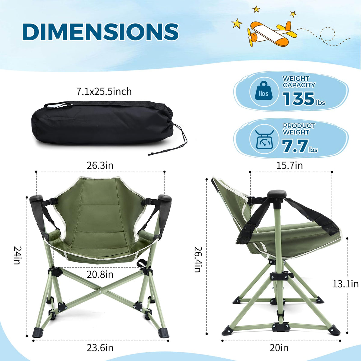 Chloraeon Kids Hammock Chair extended for comfortable lounging outdoors.