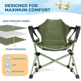 Chloraeon Kids Hammock Chair with stand provides stable rocking and support.