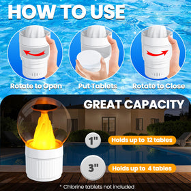 Large capacity floater reduces frequent refills during gatherings