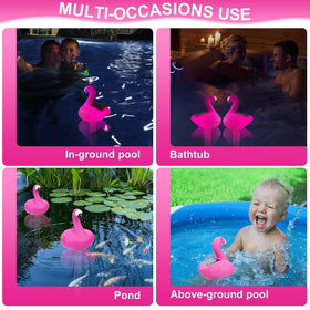 ChlorStar decorative flamingo adds ambiance while monitoring water temperature.